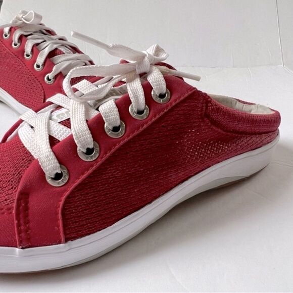 Keds Y2K Retro Moxie Mule Slip On Lace Up Tomato Girl Red Sneakers Size 7.5 - Picture 8 of 12
